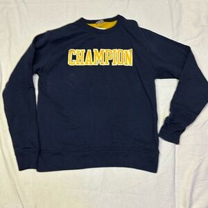 Champion Varsity Men’s Navy Crewneck Sweater Size Medium